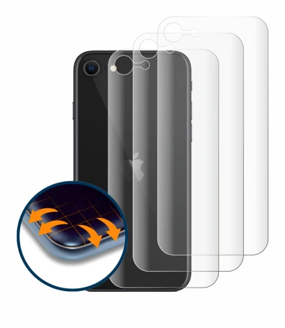 Image de l'appareil Apple iPhone SE 2 2020 (Le dos) avec une grande variété de protections d'écran.