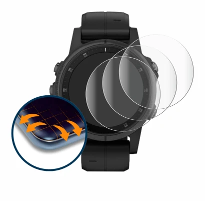 Image de l'appareil Garmin Fenix 5S Plus (42 mm) avec une grande variété de protections d'écran.