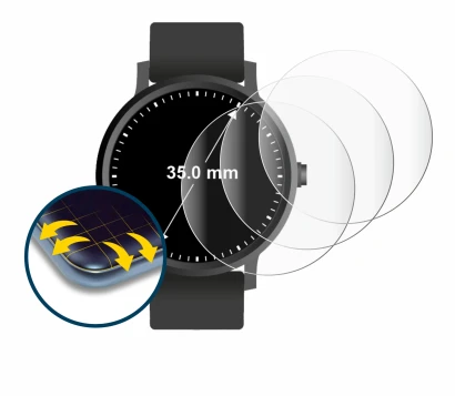 Image de l'appareil Circulaire Displays (ø: 35 mm) avec une grande variété de protections d'écran.