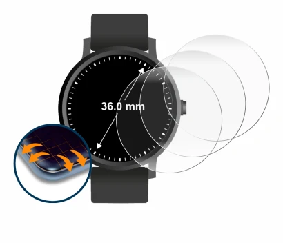 Image de l'appareil Circulaire Displays (ø: 36 mm) avec une grande variété de protections d'écran.