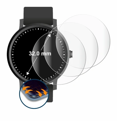 Image de l'appareil Circulaire Displays (ø: 32 mm) avec une grande variété de protections d'écran.
