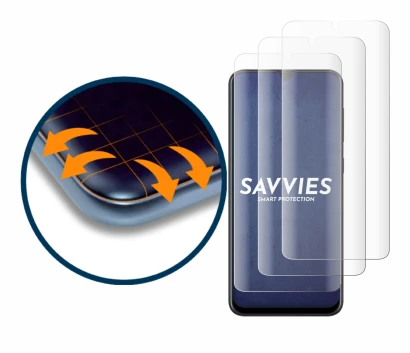 Image de l'appareil Samsung Galaxy A20 avec une grande variété de protections d'écran.