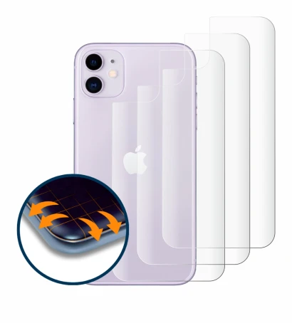 Image de l'appareil Apple iPhone 11 (Arrière) avec une grande variété de protections d'écran.