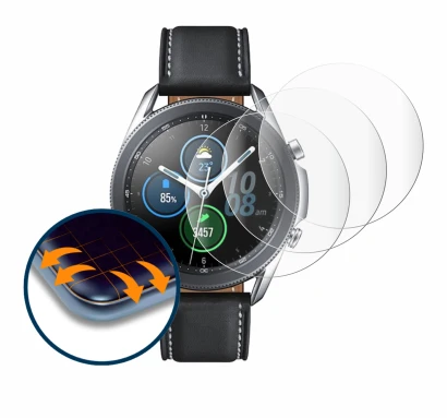 Image de l'appareil Samsung Galaxy Watch 3 (41mm) avec une grande variété de protections d'écran.