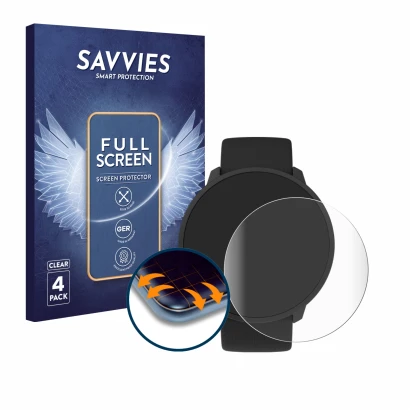 Face avant d’un emballage produit avec le logo de la marque Savvies. À côté, l’appareil Polar Unite est représenté avec la pro