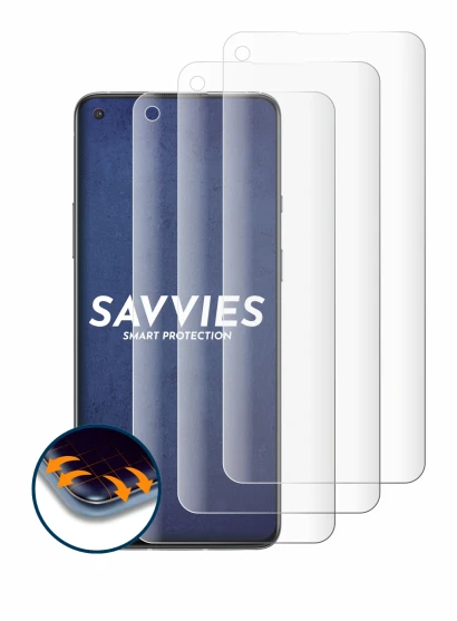 Image de l'appareil OnePlus 8T avec une grande variété de protections d'écran.