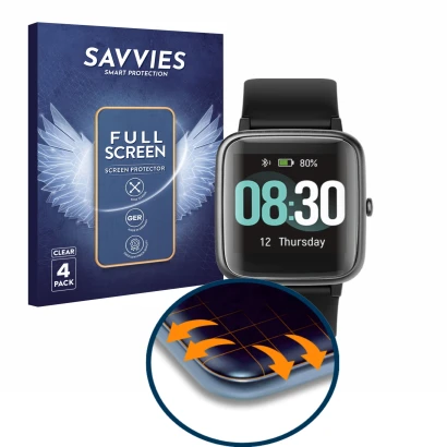 Face avant d’un emballage produit avec le logo de la marque Savvies. À côté, l’appareil Hafury ID205L est représenté avec la p