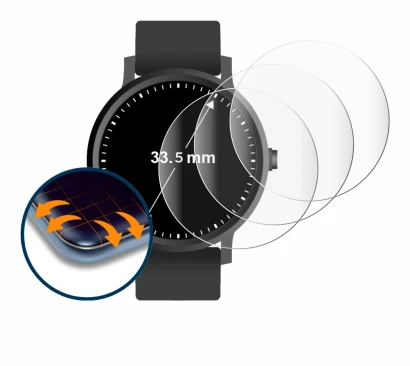Image de l'appareil Montres (Circulaire, ø: 33.5 mm) avec une grande variété de protections d'écran.