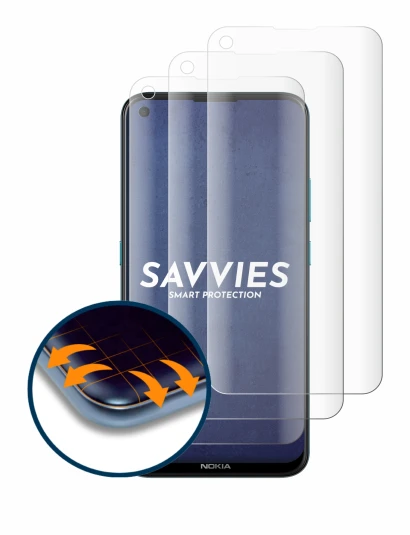 Image de l'appareil Nokia 5.4 avec une grande variété de protections d'écran.