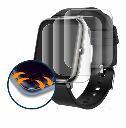 Image de l'appareil Popglory P22 avec une grande variété de protections d'écran.