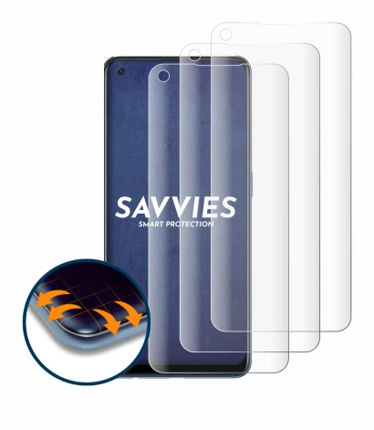 Image de l'appareil Oppo A74 avec une grande variété de protections d'écran.