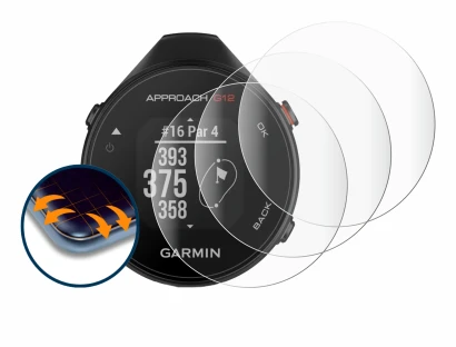 Image de l'appareil Garmin Approach G12 avec une grande variété de protections d'écran.