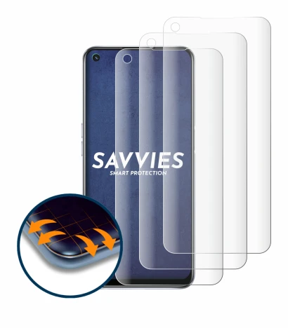 Image de l'appareil Oppo A54 5G avec une grande variété de protections d'écran.