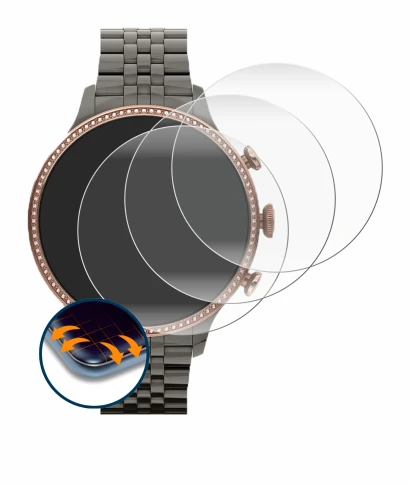 Image de l'appareil Fossil Gen 6 (42mm) avec une grande variété de protections d'écran.