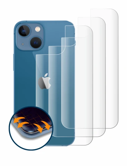 Image de l'appareil Apple iPhone 13 mini (Arrière) avec une grande variété de protections d'écran.