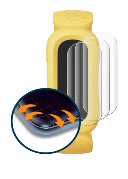 Image de l'appareil Fitbit Ace 3 Minions Special Edition avec une grande variété de protections d'écran.