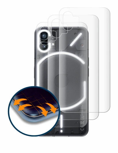 Image de l'appareil Nothing Phone (1) (Arrière) avec une grande variété de protections d'écran.