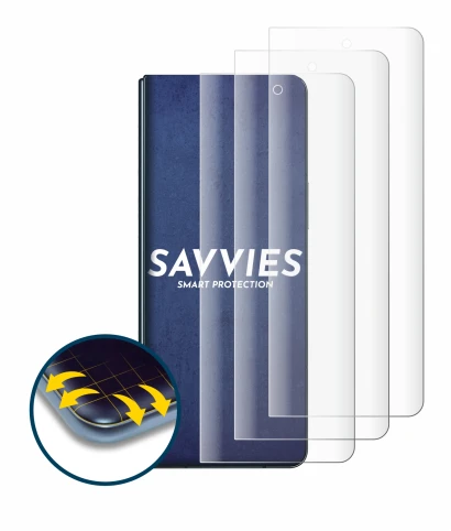 Image de l'appareil Samsung Galaxy Z Fold 4 avec une grande variété de protections d'écran.