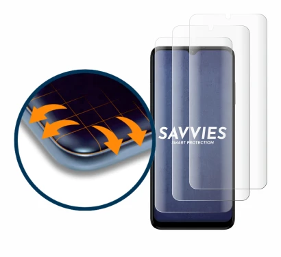 Image de l'appareil Nokia G22 avec une grande variété de protections d'écran.