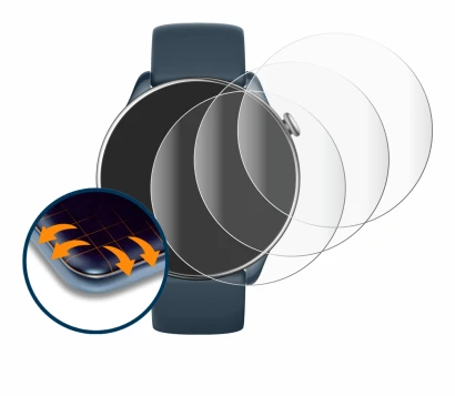 Image de l'appareil Huami Amazfit GTR Mini avec une grande variété de protections d'écran.