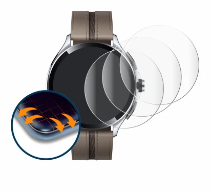 Image de l'appareil Xiaomi Watch 2 Pro avec une grande variété de protections d'écran.