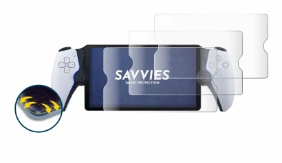 Image de l'appareil Sony Playstation Portal avec une grande variété de protections d'écran.