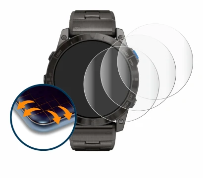Image de l'appareil Garmin D2 Mach 1 Pro avec une grande variété de protections d'écran.