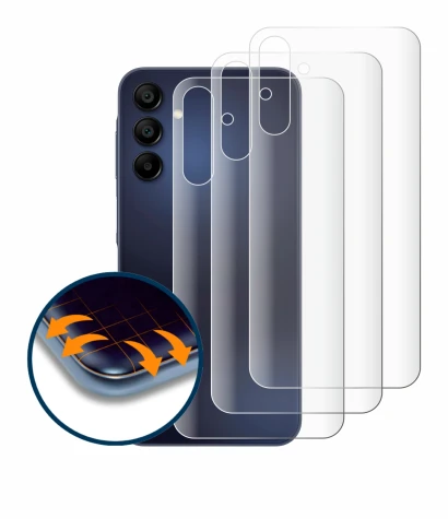 Image de l'appareil Samsung Galaxy A15 5G (Arrière) avec une grande variété de protections d'écran.