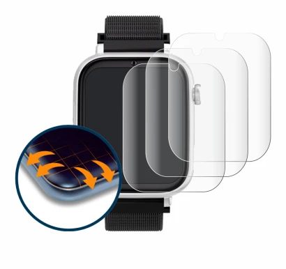 Image de l'appareil SaveFamily SaveWatch Plus avec une grande variété de protections d'écran.