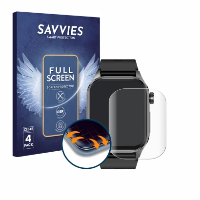 Face avant d’un emballage produit avec le logo de la marque Savvies. À côté, l’appareil Knauermann Pro 3 2024 (rectangulaire) 