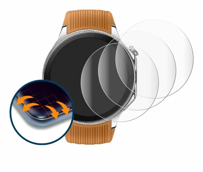 Image de l'appareil Oppo Watch X avec une grande variété de protections d'écran.