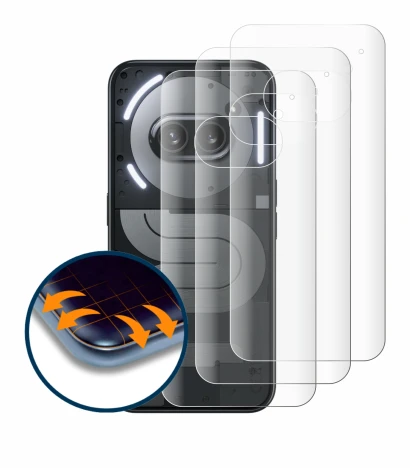 Image de l'appareil Nothing Phone (2a) Plus (Arrière) avec une grande variété de protections d'écran.