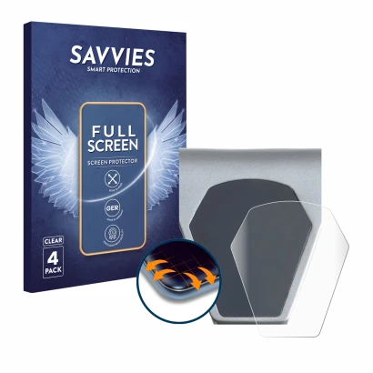 Face avant d’un emballage produit avec le logo de la marque Savvies. À côté, l’appareil Epowerfun ePF-PULSE 960 est représenté