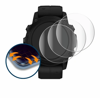 Image de l'appareil Garmin Descent G1 Solar avec une grande variété de protections d'écran.