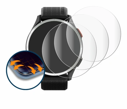Image de l'appareil Garmin Approach S44 avec une grande variété de protections d'écran.