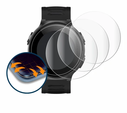 Image de l'appareil Kiprun GPS 500 Coros avec une grande variété de protections d'écran.