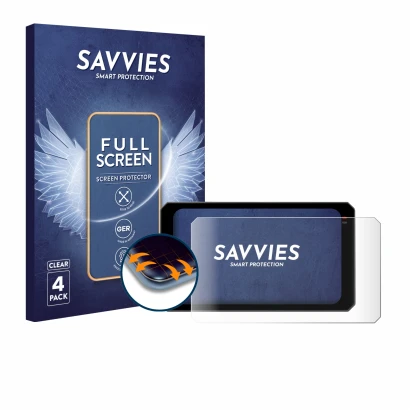 Face avant d’un emballage produit avec le logo de la marque Savvies. À côté, l’appareil Chigee AIO-6 Max est représenté avec l