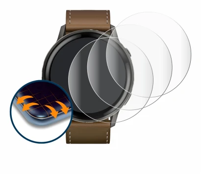 Image de l'appareil Garmin Venu 4 (45 mm) avec une grande variété de protections d'écran.