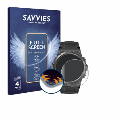 Face avant d’un emballage produit avec le logo de la marque Savvies. À côté, l’appareil Gard Pro Ultra 3 est représenté avec l
