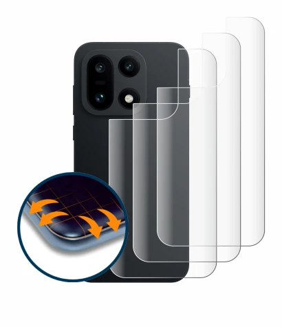 Image de l'appareil OnePlus 15 (Arrière) avec une grande variété de protections d'écran.