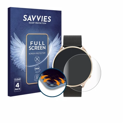 Face avant d’un emballage produit avec le logo de la marque Savvies. À côté, l’appareil Miecgth S51 1.39" est représenté avec 