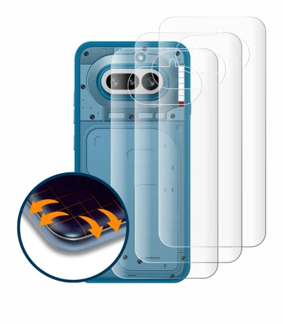 Image de l'appareil Nothing Phone (4a) (Arrière) avec une grande variété de protections d'écran.