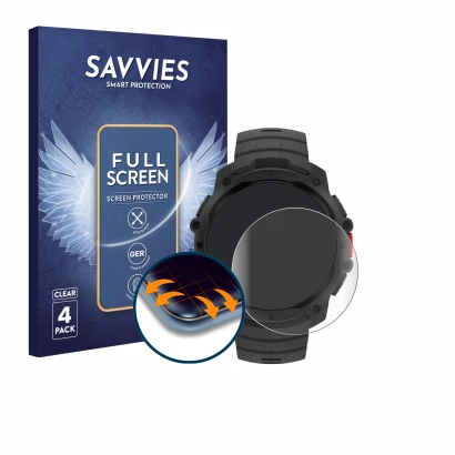 Face avant d’un emballage produit avec le logo de la marque Savvies. À côté, l’appareil Polar Street X est représenté avec la 