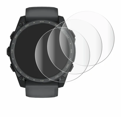 Image de l'appareil Garmin Tactix 8 Amoled Cerakote (51 mm) avec une grande variété de protections d'écran.