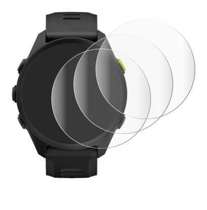 Image de l'appareil Garmin Forerunner 70 avec une grande variété de protections d'écran.