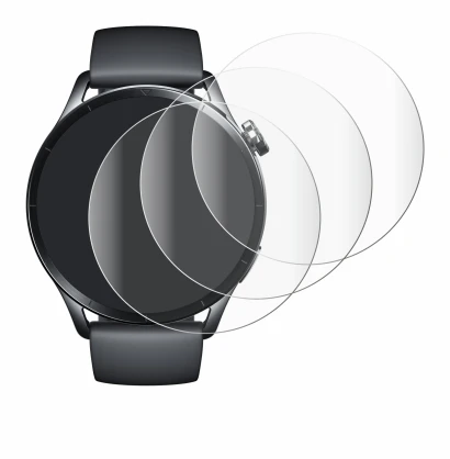 Image de l'appareil Xiaomi Watch S5 avec une grande variété de protections d'écran.