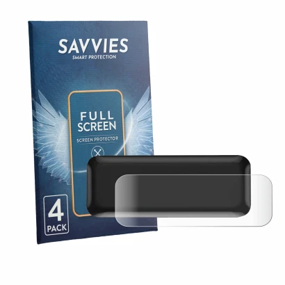 Face avant d’un emballage produit avec le logo de la marque Savvies. À côté, l’appareil Navee V25i Pro est représenté avec la 
