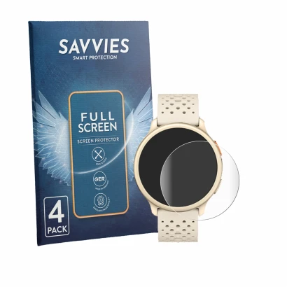 Face avant d’un emballage produit avec le logo de la marque Savvies. À côté, l’appareil Quican AR-02 est représenté avec la pr