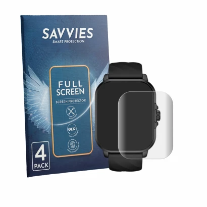 Face avant d’un emballage produit avec le logo de la marque Savvies. À côté, l’appareil Black Shark GT3 Neo est représenté ave