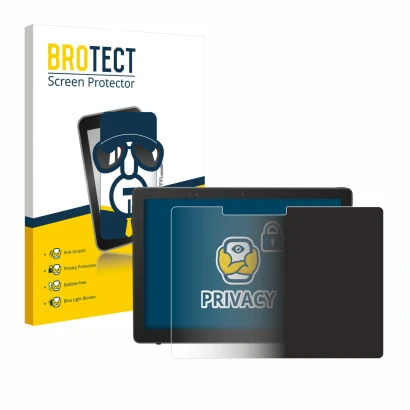 Face avant d’un emballage produit avec le logo de la marque BROTECT. À côté, l’appareil Dell Latitude 5290 2-in-1 est représen